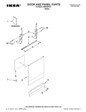 DOOR AND PANEL PARTS Diagram and Parts List for IUD6100YW1  Whirlpool Dishwasher