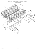 UPPER RACK AND TRACK Diagram and Parts List for KUDJ230Y2  KitchenAid Dishwasher