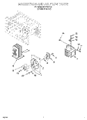 MAGNETRON & AIR FLOW Diagram and Parts List for MT7078XDQ0  Whirlpool Microwave