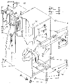 Cabinet Diagram and Parts List for ET14JKXSF04  Whirlpool Refrigerator