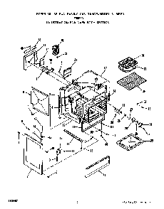 Oven Body Diagram and Parts List for F8558*0  Roper Range
