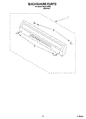 BACKGUARD Diagram and Parts List for FGP210EN5  Roper Range