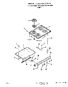 Main Top Diagram and Parts List for 1835*3A  Roper Range