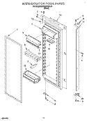 REFRIGERATOR DOOR Diagram and Parts List for KSRB27QDBL01  KitchenAid Refrigerator