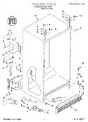 CABINET Diagram and Parts List for 3XART725F00  Whirlpool Refrigerator