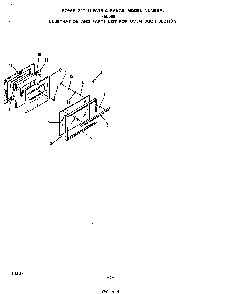 Oven Door Diagram and Parts List for F5558*0  Roper Range