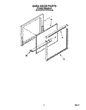 OVEN DOOR Diagram and Parts List for RS600BXYH4  Whirlpool Range