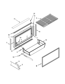 Freezer Door And Basket Parts Diagram and Parts List for KBFN402EPA00  KitchenAid Refrigerator