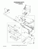 DISPENSER PARTS Diagram and Parts List for WFW9300VU04  Whirlpool Washer