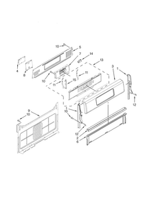 Control Panel Diagram and Parts List for KGRS303BWH1  KitchenAid Range