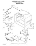 FREEZER LINER PARTS Diagram and Parts List for GX2SHBXVY07  Whirlpool Refrigerator