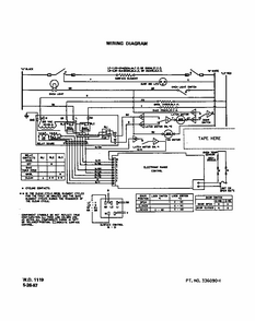 Wiring Diagram Diagram and Parts List for S9507*0  Roper Range