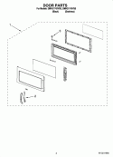 DOOR PARTS Diagram and Parts List for GMH3174XVS0  Whirlpool Microwave