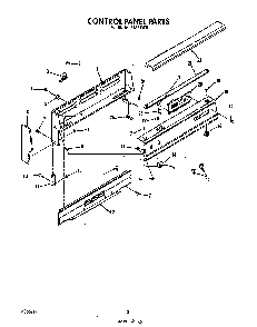 Control Panel Diagram and Parts List for F6857*0  Roper Range
