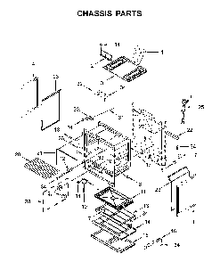 Chassis parts Diagram and Parts List for WFG525S0JT1  Whirlpool Range