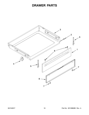 06 - DRAWER PARTS Diagram and Parts List for YMER6600FW0  Whirlpool Range