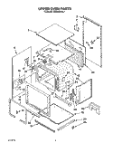 UPPER OVEN Diagram and Parts List for KEBS246YBL1  KitchenAid Wall Oven