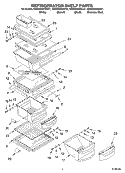 REFRIGERATOR SHELF Diagram and Parts List for KSRA22KKWH01  KitchenAid Refrigerator