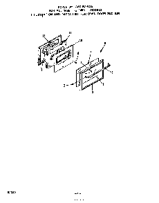 Oven Door Diagram and Parts List for 1435*0A  Roper Range
