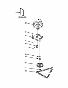 Motor And Drive Parts Diagram and Parts List for 66514723112  Kenmore Trash Compactor