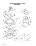 Part Location Diagram of WP2174076 Whirlpool Refrigerator Crisper Pan Front Window
