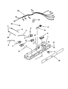 Control Diagram and Parts List for KSRS22QGBT0  KitchenAid Refrigerator