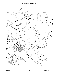 Shelf Parts Diagram and Parts List for KRFF302EBS05  KitchenAid Refrigerator