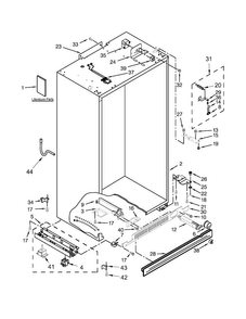Cabinet Parts Diagram and Parts List for KSSC48FTS18  KitchenAid Refrigerator