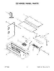Control Panel Parts Diagram and Parts List for KOCE507ESS21  KitchenAid Microwave Oven Combo