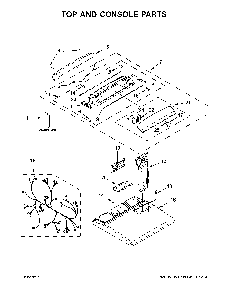 Top and console parts Diagram and Parts List for 110C66132411  Kenmore Dryer