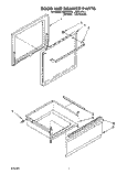 DOOR AND DRAWER Diagram and Parts List for FEP310YW1  Roper Range