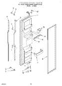 FREEZER DOOR Diagram and Parts List for KSRS27QDAL02  KitchenAid Refrigerator