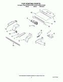 TOP VENTING PARTS Diagram and Parts List for KEBC147VWH02  KitchenAid Wall Oven