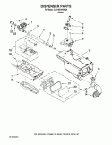 DISPENSER PARTS Diagram and Parts List for 3LCHW9100WQ0  Whirlpool Washer