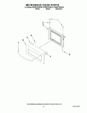 MICROWAVE DOOR PARTS Diagram and Parts List for KEMS378SBL04  KitchenAid Microwave Oven Combo