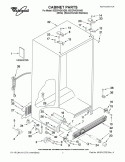 CABINET PARTS Diagram and Parts List for 5ED2FHGXVQ00  Whirlpool Refrigerator