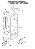 REFRIGERATOR LINER PARTS Diagram and Parts List for CS22AFXKS06  Crosley Refrigerator