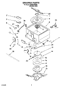 DRAWER PARTS Diagram and Parts List for KUDD01SSSS0  KitchenAid Dishwasher