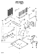 UNIT PARTS Diagram and Parts List for ET1FTKXKQ09  Whirlpool Refrigerator