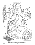 BULKHEAD Diagram and Parts List for LG9481XWW0  Whirlpool Dryer
