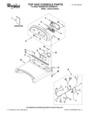 TOP AND CONSOLE PARTS Diagram and Parts List for WGD8800YW2  Whirlpool Dryer
