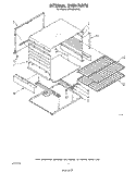 INTERNAL OVEN Diagram and Parts List for SF300BSRW0  Whirlpool Range