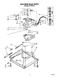 MACHINE BASE Diagram and Parts List for LA7000XTF1  Whirlpool Washer