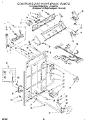 CONTROLS AND REAR PANEL Diagram and Parts List for LST8244BZ0  Whirlpool Washer