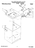 TOP AND CABINET, LIT/OPTIONAL Diagram and Parts List for KAWE470BAL0  KitchenAid Washer
