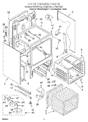 OVEN CHASSIS Diagram and Parts List for GY395LXGB1  Whirlpool Range