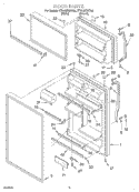 DOOR Diagram and Parts List for ET21GKXHT02  Whirlpool Refrigerator