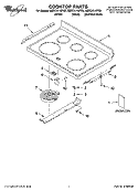 COOKTOP PARTS Diagram and Parts List for GERC4110PS3  Whirlpool Range