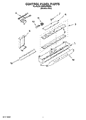 CONTROL PANEL PARTS Diagram and Parts List for KSSC42FMS03  KitchenAid Refrigerator