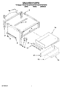 DRAWER PARTS Diagram and Parts List for KESK901SBL02  KitchenAid Range